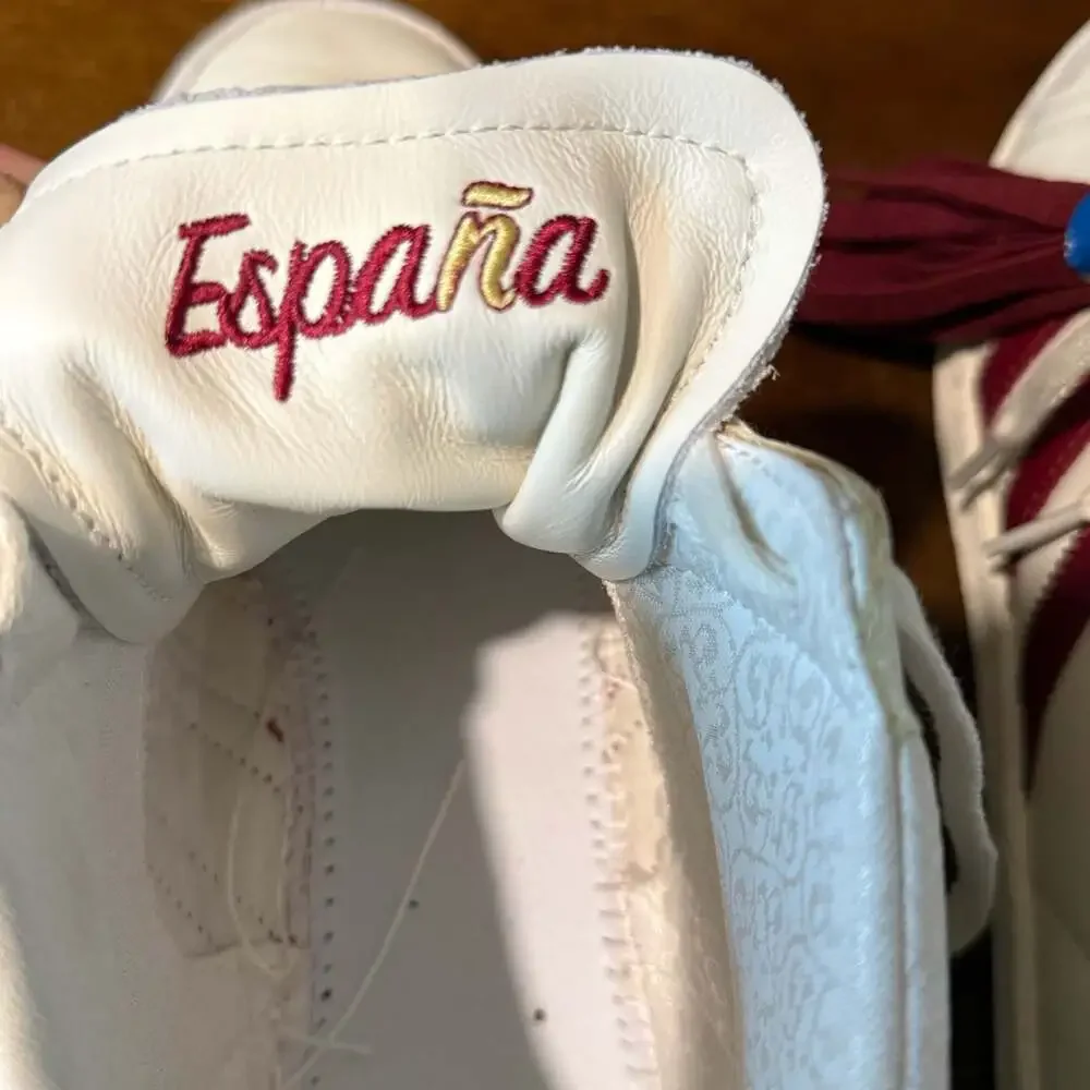 Adidas Jabbar Hi 'España' RFEF Home White Burgundy Sneakers